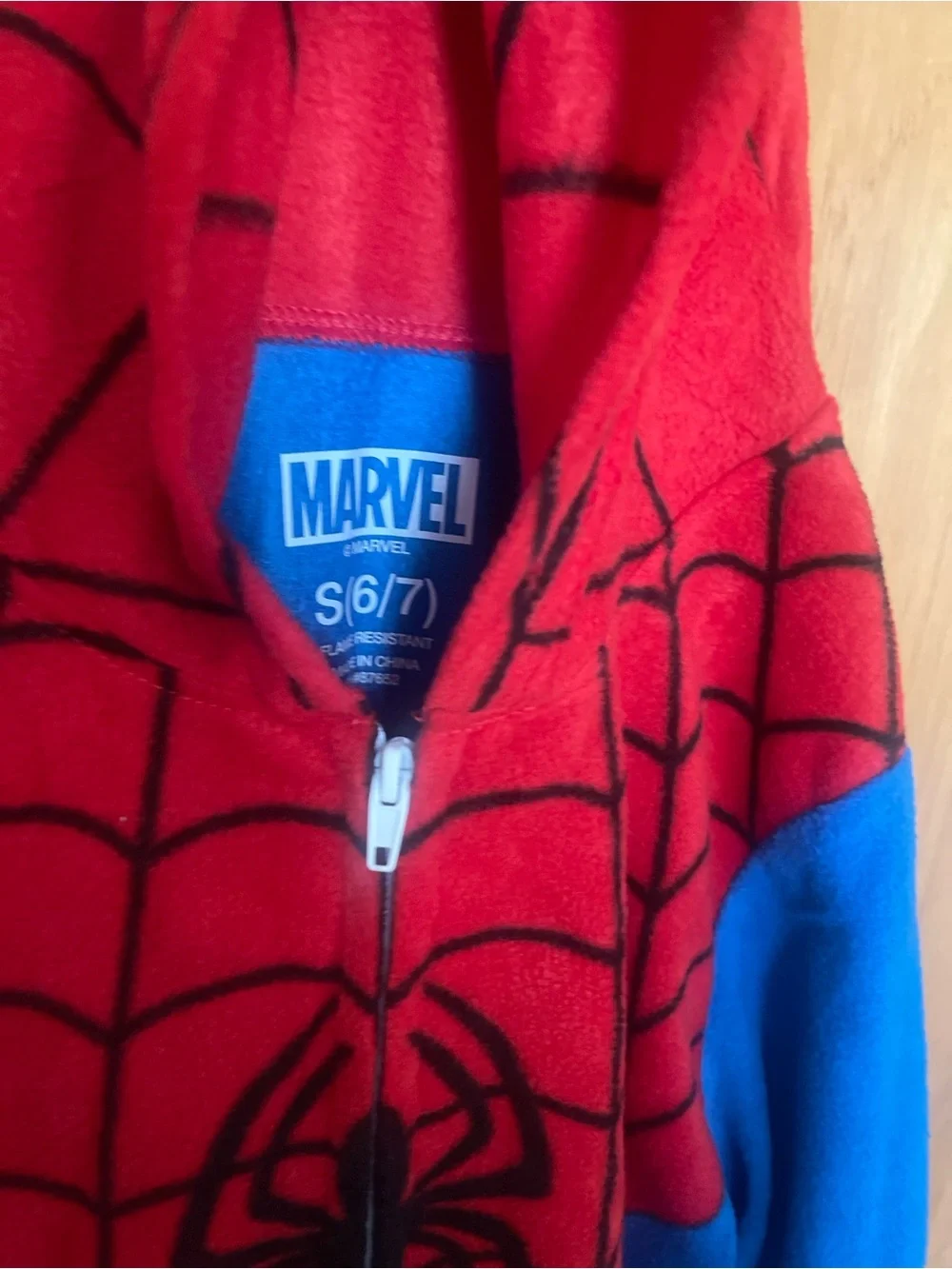 Boys' Spider-Man Union Suit - Red & Blue Sz 6/7